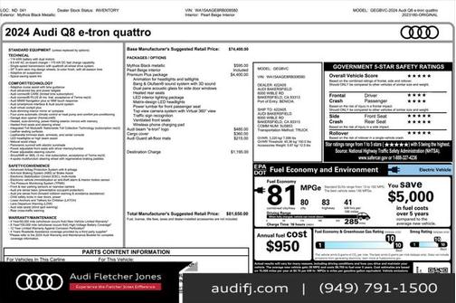 2024 Audi Q8 e-tron Premium Plus