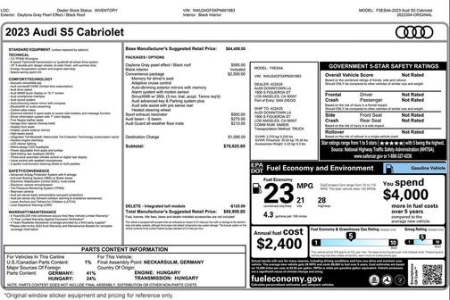 2023 Audi S5 Premium TFSI quattro Tiptronic