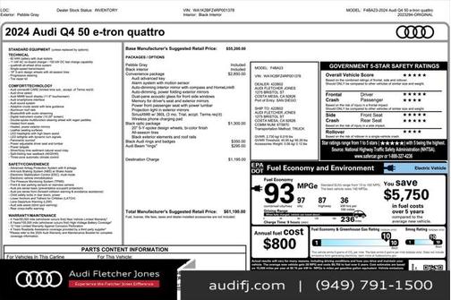 2024 Audi Q4 e-tron Premium 50 quattro