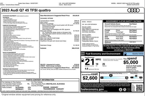 2023 Audi Q7 45 Premium Plus