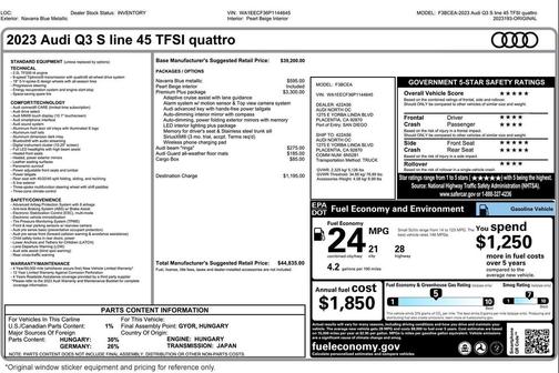 2023 Audi Q3 45 S line Premium Plus