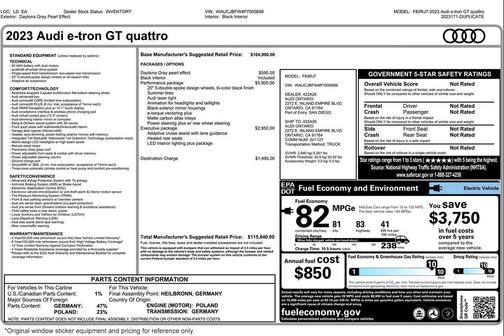 2023 Audi e-tron GT Premium Plus quattro