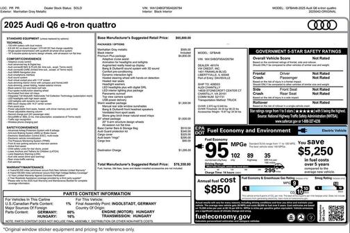 2025 Audi Q6 e-tron Premium Plus quattro