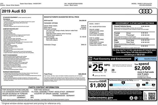 2019 Audi S3 2.0T Premium Plus