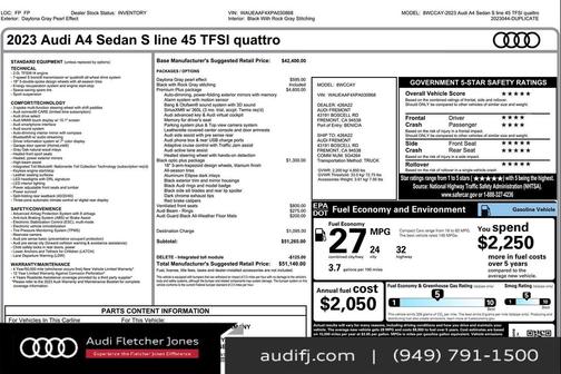 2023 Audi A4 45 S line Premium Plus
