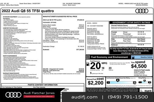 2022 Audi Q8 55 Premium Plus
