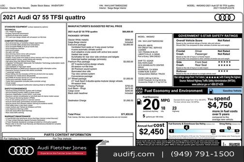2021 Audi Q7 55 Premium Plus