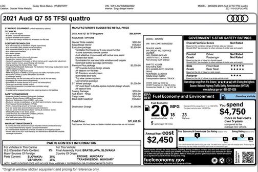 2021 Audi Q7 55 Premium Plus