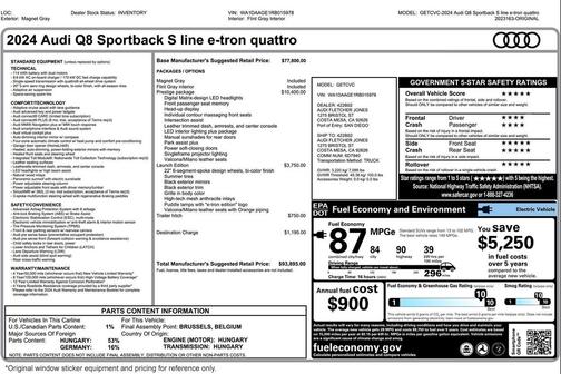 2024 Audi Q8 e-tron Prestige
