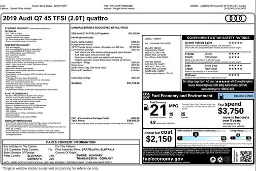 2019 Audi Q7 45 Premium
