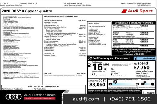 2020 Audi R8 V10 quattro S tronic