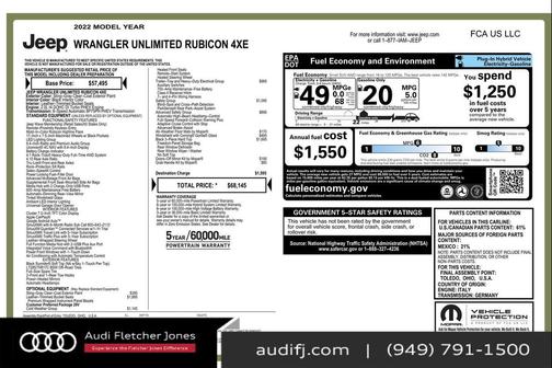 2022 Jeep Wrangler Unlimited 4xe Rubicon