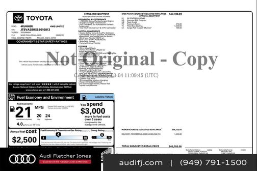 2025 Toyota 4Runner Limited