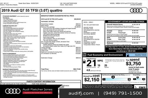 2019 Audi Q7 55 Premium Plus