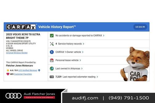 2025 Volvo XC90 Plug-In Hybrid T8 Ultra 7-Seater