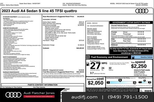 2023 Audi A4 45 S line Premium