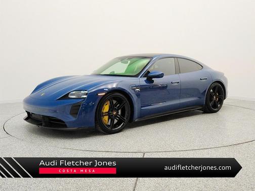 Neptune Blue 2021 Porsche Taycan Turbo S