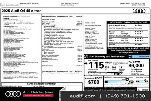 2025 Audi Q4 e-tron Premium 45 quattro
