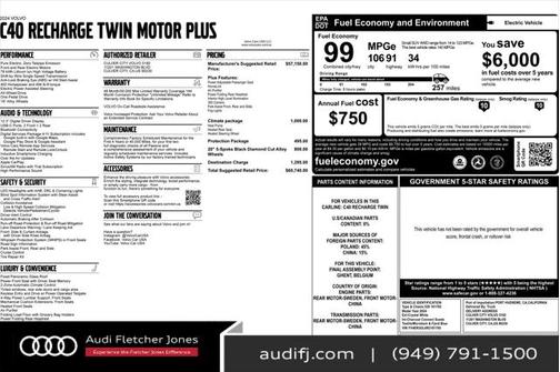 2024 Volvo C40 Recharge Pure Electric Twin Plus