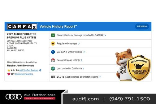 2022 Audi Q7 45 Premium Plus