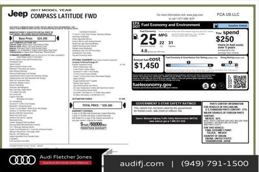 2017 Jeep New Compass Latitude
