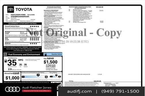 2022 Toyota Highlander Hybrid XLE