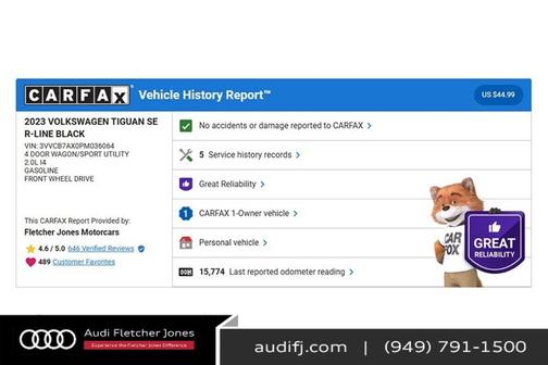 2023 Volkswagen Tiguan 2.0T SE R-Line Black