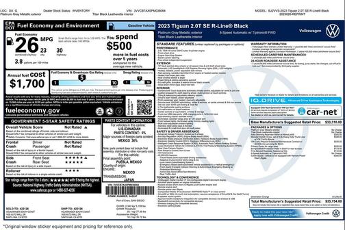 2023 Volkswagen Tiguan 2.0T SE R-Line Black