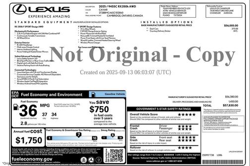 Caviar 2025 Lexus RX 350 F SPORT Design