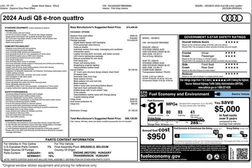 2024 Audi Q8 e-tron Prestige