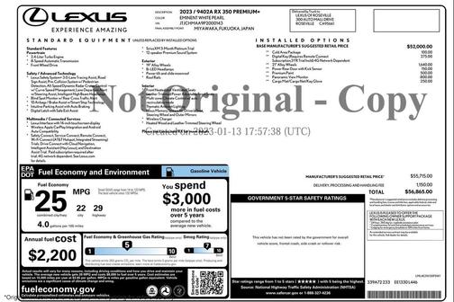 2023 Lexus RX 350 Premium Plus