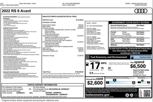2022 Audi RS 6 Avant 4.0T