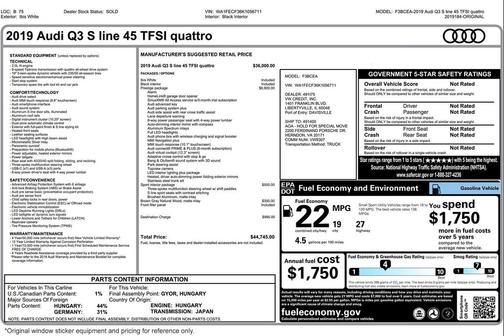 2019 Audi Q3 2.0T S line Prestige