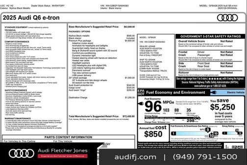 2025 Audi Q6 e-tron Premium Plus
