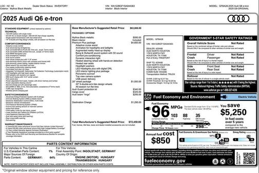 2025 Audi Q6 e-tron Premium Plus