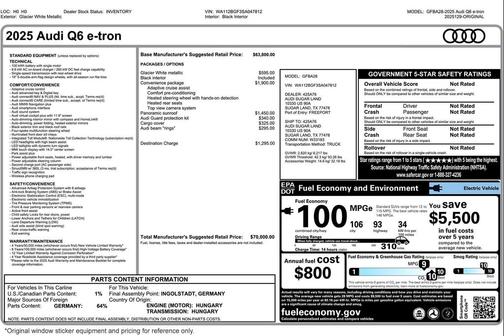 2025 Audi Q6 e-tron Premium