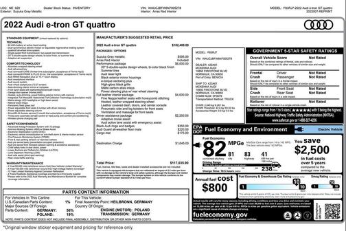 2022 Audi e-tron GT Premium Plus