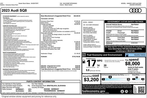 2023 Audi SQ8 4.0T Prestige