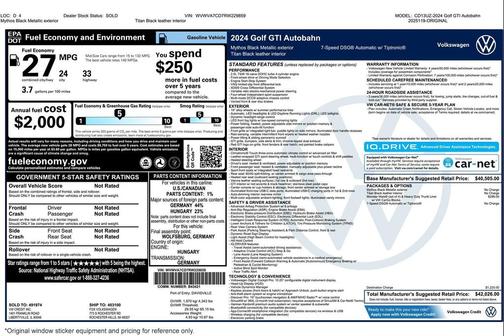 2024 Volkswagen Golf GTI 2.0T S DSG