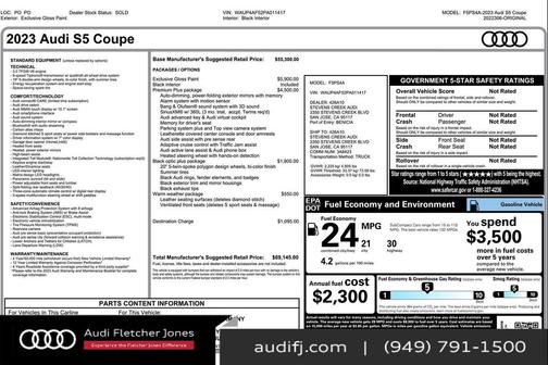 2023 Audi S5 Premium Plus TFSI quattro Tiptronic