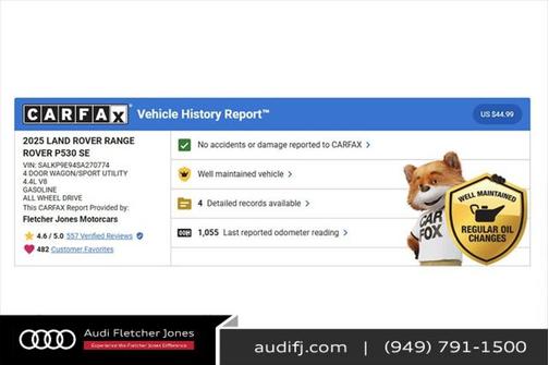 2025 Land Rover Range Rover P530 SE