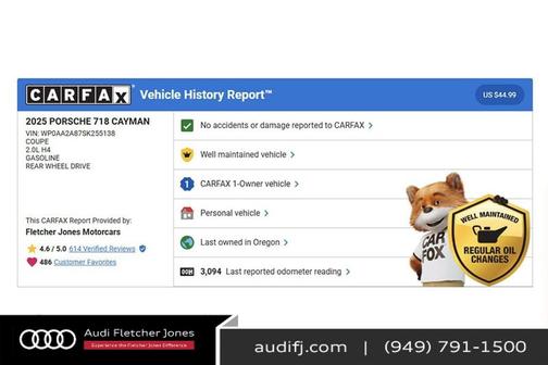 2025 Porsche 718 Cayman Coupe
