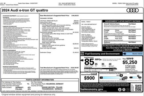 2024 Audi e-tron GT Premium Plus quattro