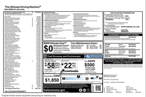 2024 BMW X5 PHEV xDrive50e