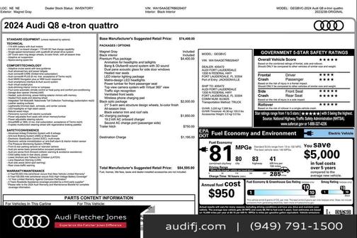 2024 Audi Q8 e-tron Premium Plus