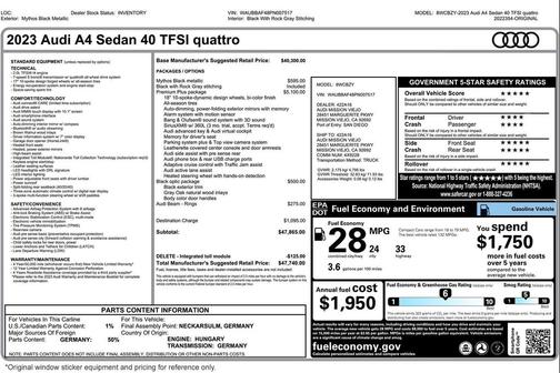 2023 Audi A4 40 Premium Plus