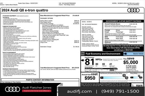 2024 Audi Q8 e-tron Premium Plus