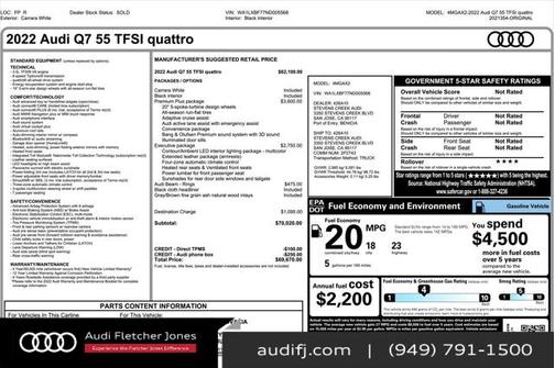 2022 Audi Q7 55 Premium Plus