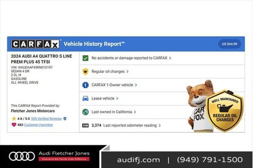 2024 Audi A4 45 S line Premium Plus