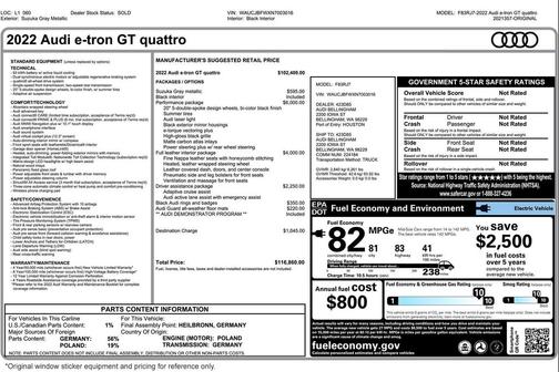 2022 Audi e-tron GT Premium Plus